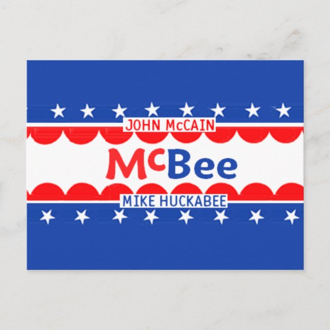 McCain Huckabee McBEE-vykort Vykort (Framsida)