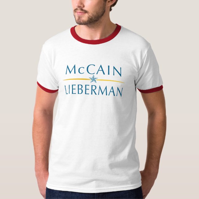McCain Lieberman T-tröja Tee Shirt (Framsida)