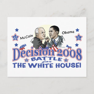 McCain mot Obama 2008 Vykort