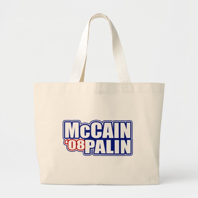 McCain Palin '08 tote bags Jumbo Tygkasse (Framsidan)