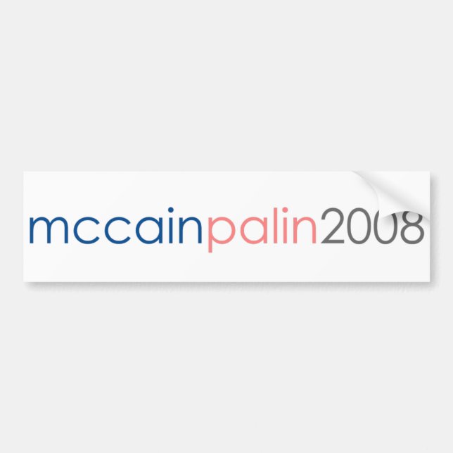 McCain Palin 2008 Bildekal (Framsidan)