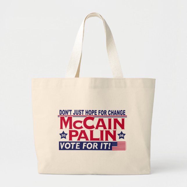 McCain Palin 2008 Jumbo Tygkasse (Framsidan)