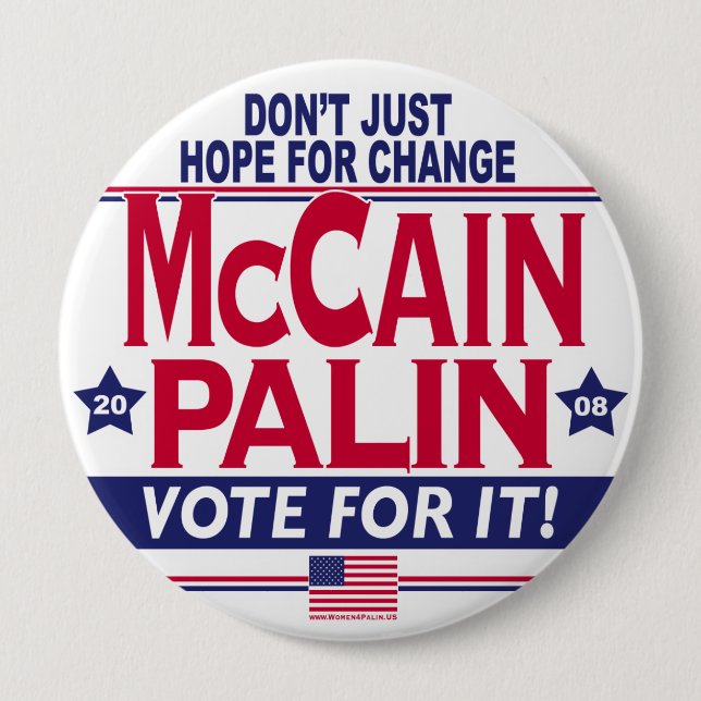 McCain Palin 2008 Knapp (Framsida)