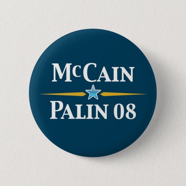 McCain Palin 2008 knäppas Knapp (Framsida)