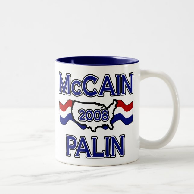 McCain Palin 2008 Två-Tonad Mugg (Höger)