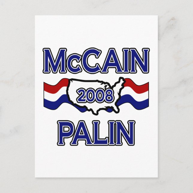McCain Palin 2008 Vykort (Framsida)