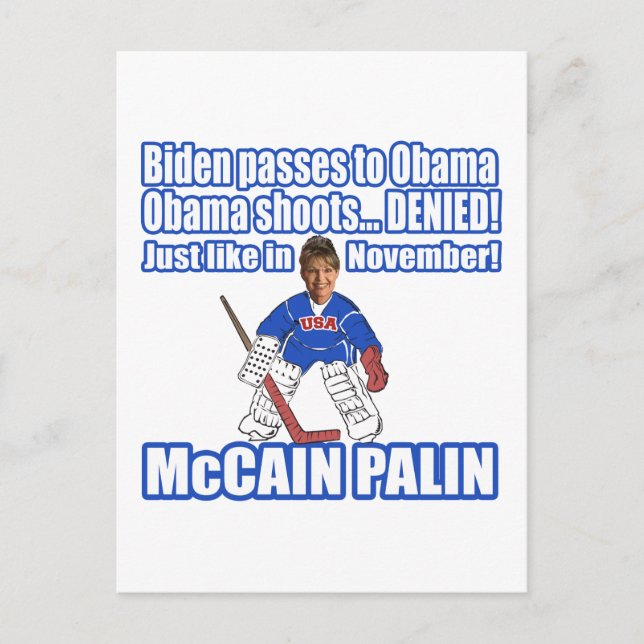 McCain Palin Denlied Vykort (Framsida)