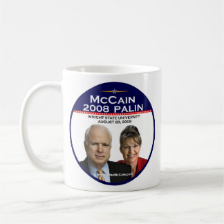 McCain Palin jubileums- Wright delstatsuniversitet Kaffemugg
