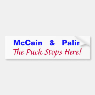 McCain   &   Palin, pucken stoppar här! Bildekal