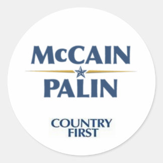Mccain/Palin Sticker Runt Klistermärke