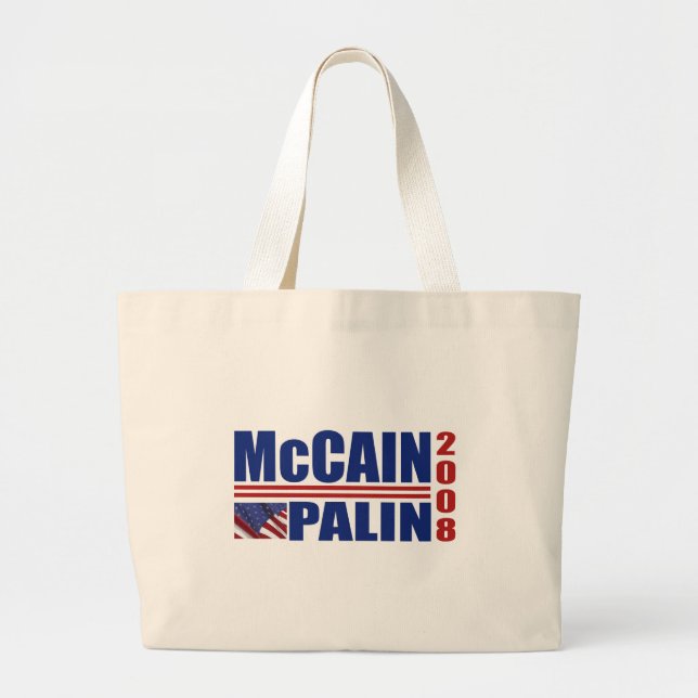 McCain Palin tote bags Jumbo Tygkasse (Framsidan)