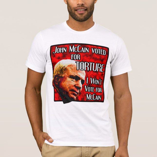 McCain röstade för tortyr Union Shirt Tee (Framsida)