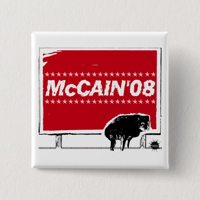 McCain-underteckna knäppas Knapp (Framsida)