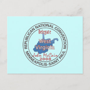McCAIN WV RNC-vykort Vykort