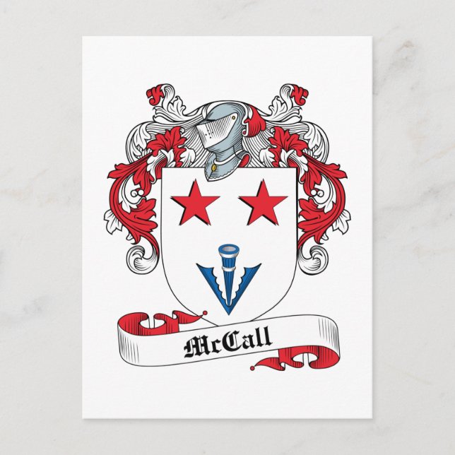 McCall-familjen Crest Vykort (Framsida)