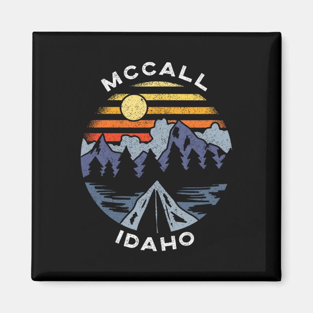 Mccall Idaho Bergsemester Camping Souvenir  Magnet (Framsidan)