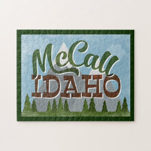 McCall Idaho Roligt Retro Snowy Mountains Pussel