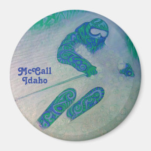 McCall Idaho Skiermagnet Magnet