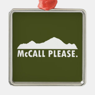 McCall Idaho Snälla Julgransprydnad Metall