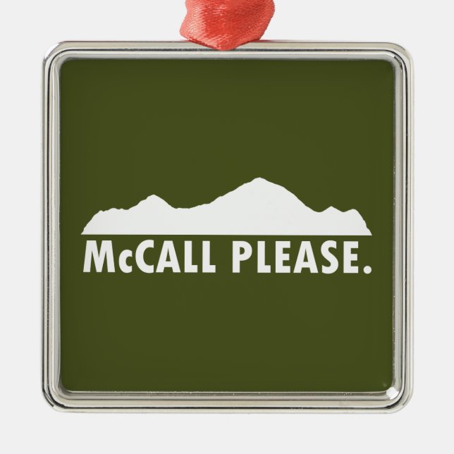 McCall Idaho Snälla Julgransprydnad Metall (Framsidan)