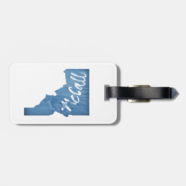 McCall Idaho Wood Grain Bagagebricka (Baksida Vågrät)