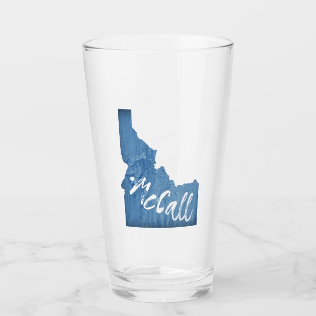 McCall Idaho Wood Grain Glaskopp (Framsida)