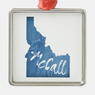 McCall Idaho Wood Grain Julgransprydnad Metall