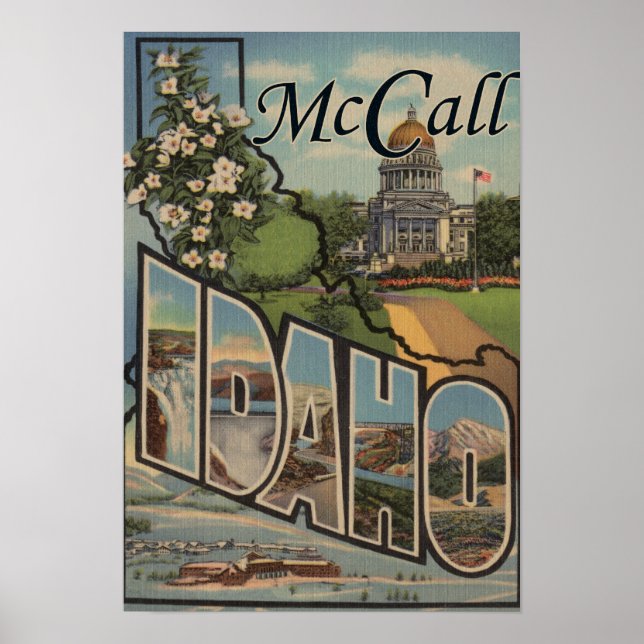 McCall, IdahoLarge Brev ScenesMcCall, ID Poster (Framsidan)