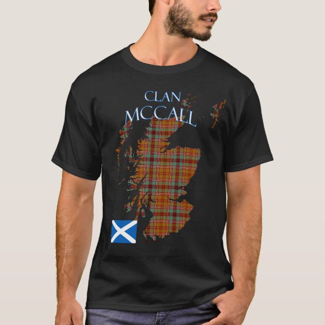 McCall Scottish Klan Tartan Scotland T Shirt (Framsida)