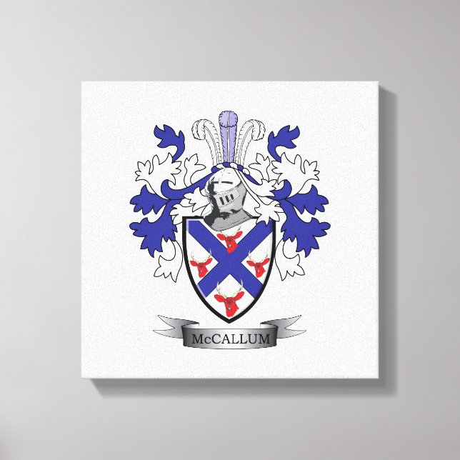McCallum Family Crest Jackar av Arm Canvastryck (Framsida)
