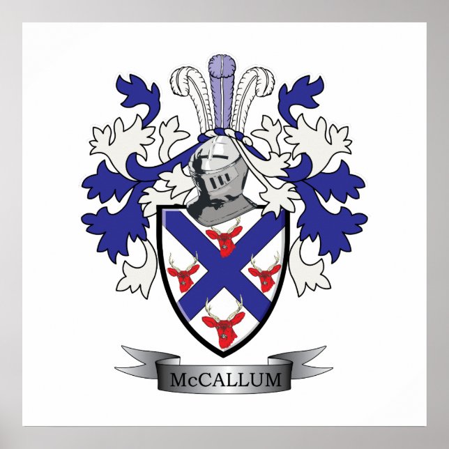 McCallum Family Crest Jackar av Arm Poster (Framsidan)