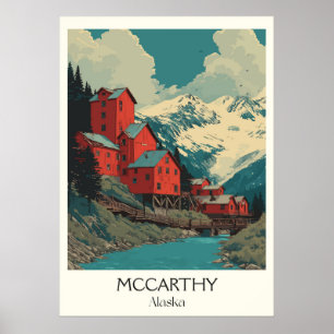 McCarthy Alaska Historisk Kopparstad Poster