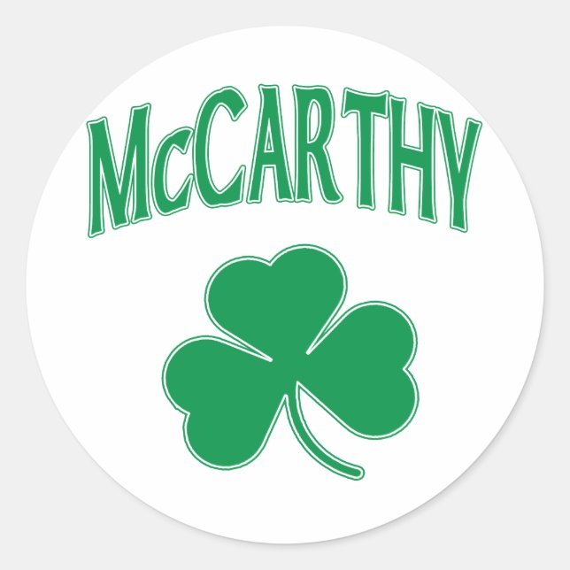McCarthy Irish Runt Klistermärke (Framsida)