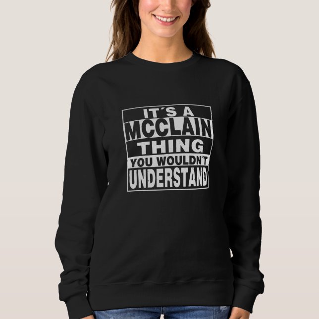 MCCLAIN Surname Personlig Gift T Shirt (Framsida)