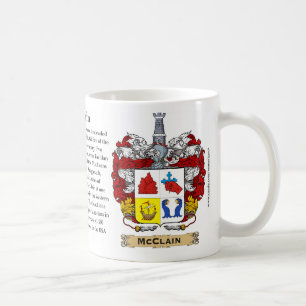 McClain, ursprung, det menande och vapenskölden p Kaffemugg