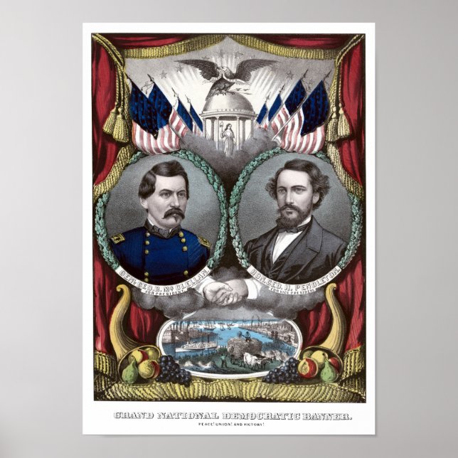 McClellan och Pendleton Kampanj Poster (Framsidan)