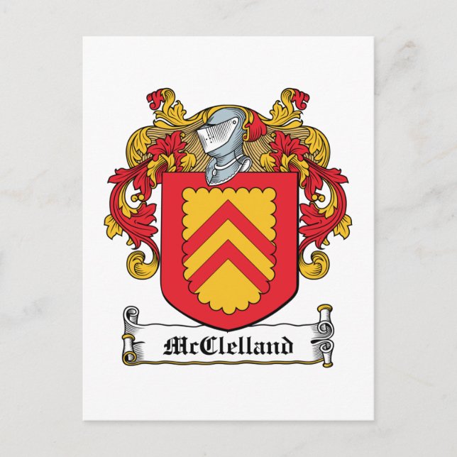McClelland Family Crest Vykort (Framsida)
