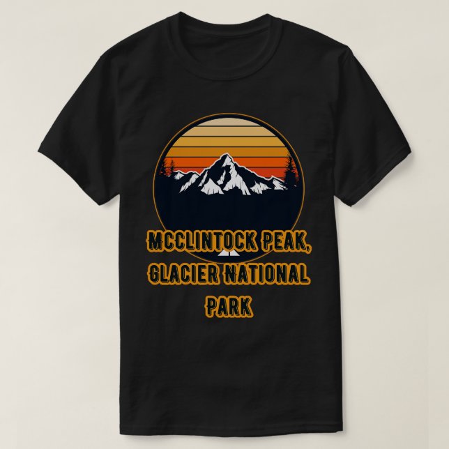 McClintock Peak Glacier National Park T Shirt (Design framsida)
