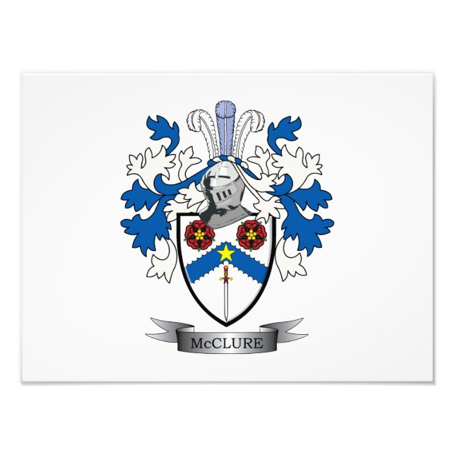 McClure Family Crest Jackar av Arm Fototryck (Framsidan)
