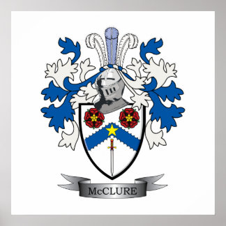 McClure Family Crest Jackar av Arm Poster