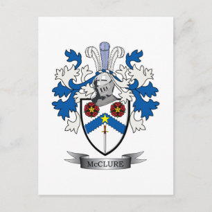 McClure Family Crest Jackar av Arm Vykort