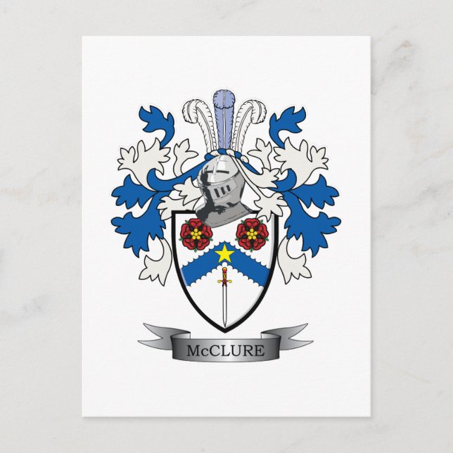 McClure Family Crest Jackar av Arm Vykort (Framsida)