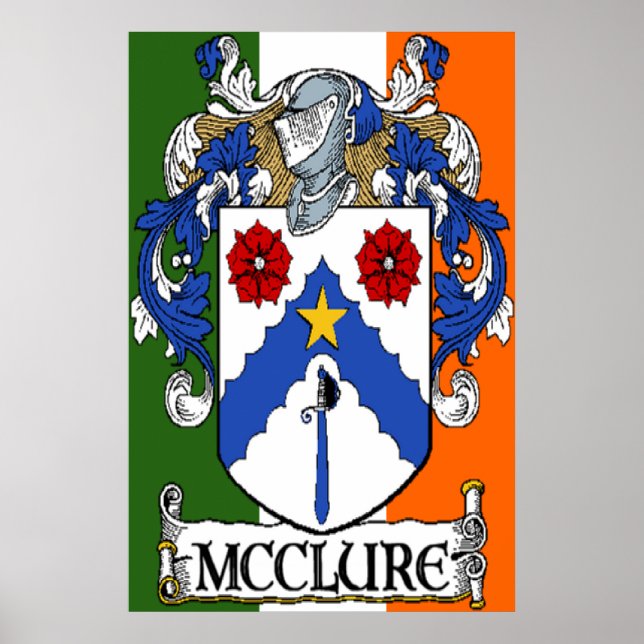 McClure Jackar av Arm Irish Flagga Print Poster (Framsidan)