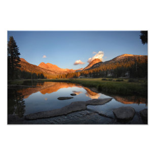 McClure Meadow Sunset AlGlow - John Muir Trail Fototryck