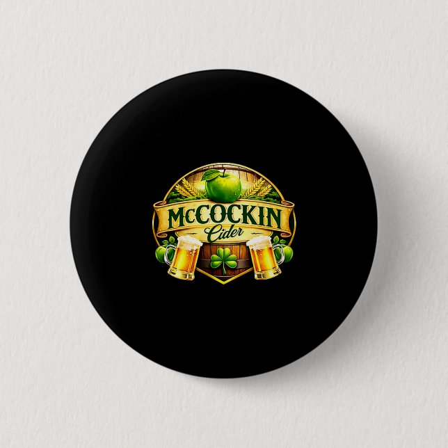 Mccockin cider mccain rolig st patricks dag humor knapp (Framsida)