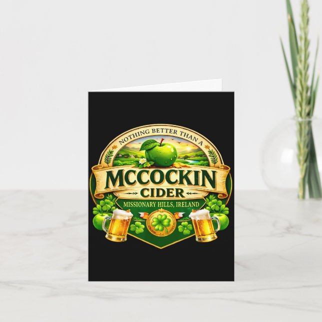 Mccockin cider mccain rolig st patricks dag humor kort (Framsida)