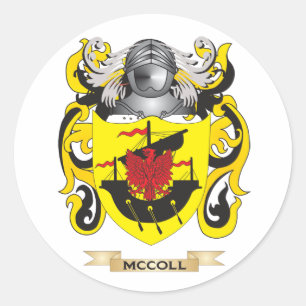 McColl Jackar av Arm (Family Crest) Runt Klistermärke