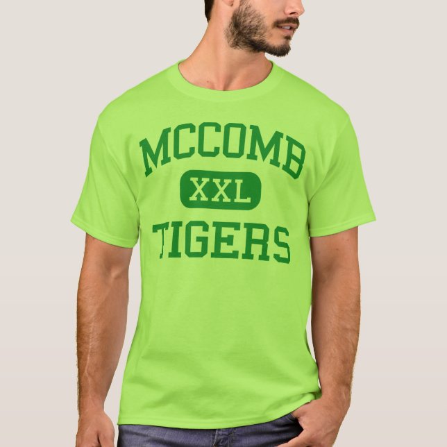 McComb - tigrar - högstadium - McComb Mississippi T-shirt (Framsida)