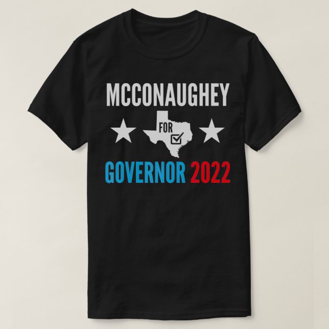 McConaughey för guvernör Teas-omröstningen T Shirt (Design framsida)