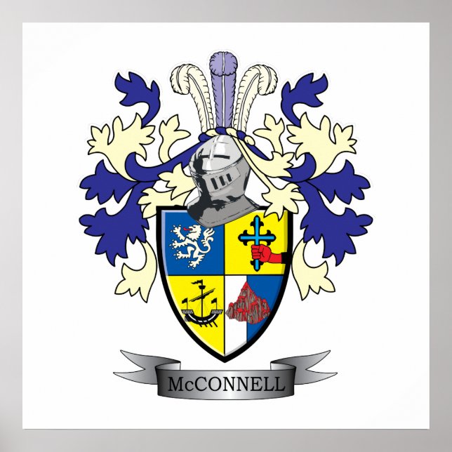 McConnell Family Crest Jackar av Arm Poster (Framsidan)